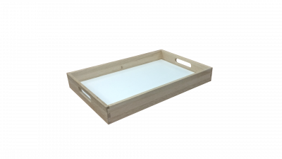 Serveringsbakke Hvid bund